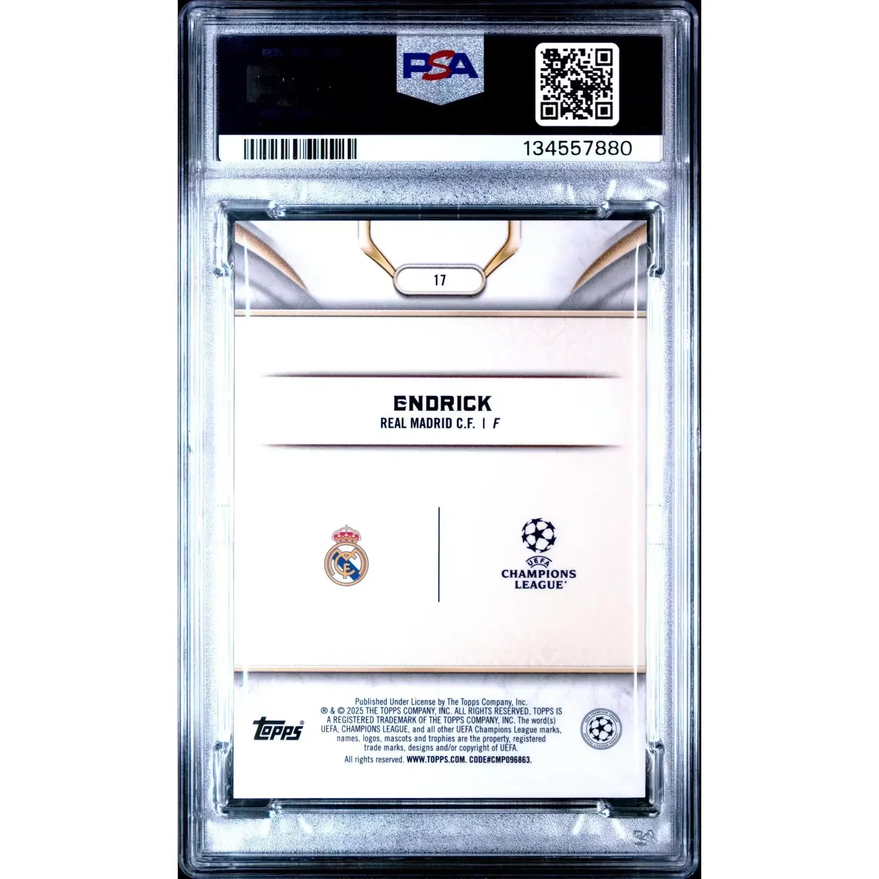Endrick 2024-25 Topps Reverence Rookie Card #17 | PSA 10