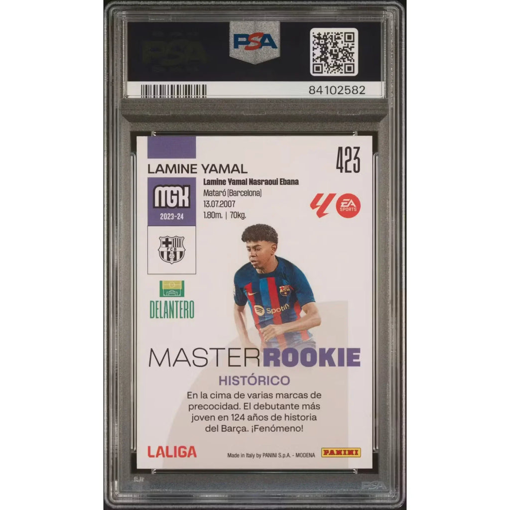 Lamine Yamal 2023-24 Panini Megacracks #423 Rookie Card | PSA 8