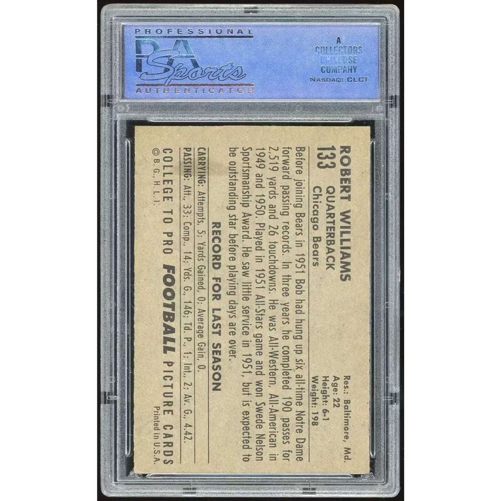 1952 Bowman Large #133 Bob Williams | PSA 6