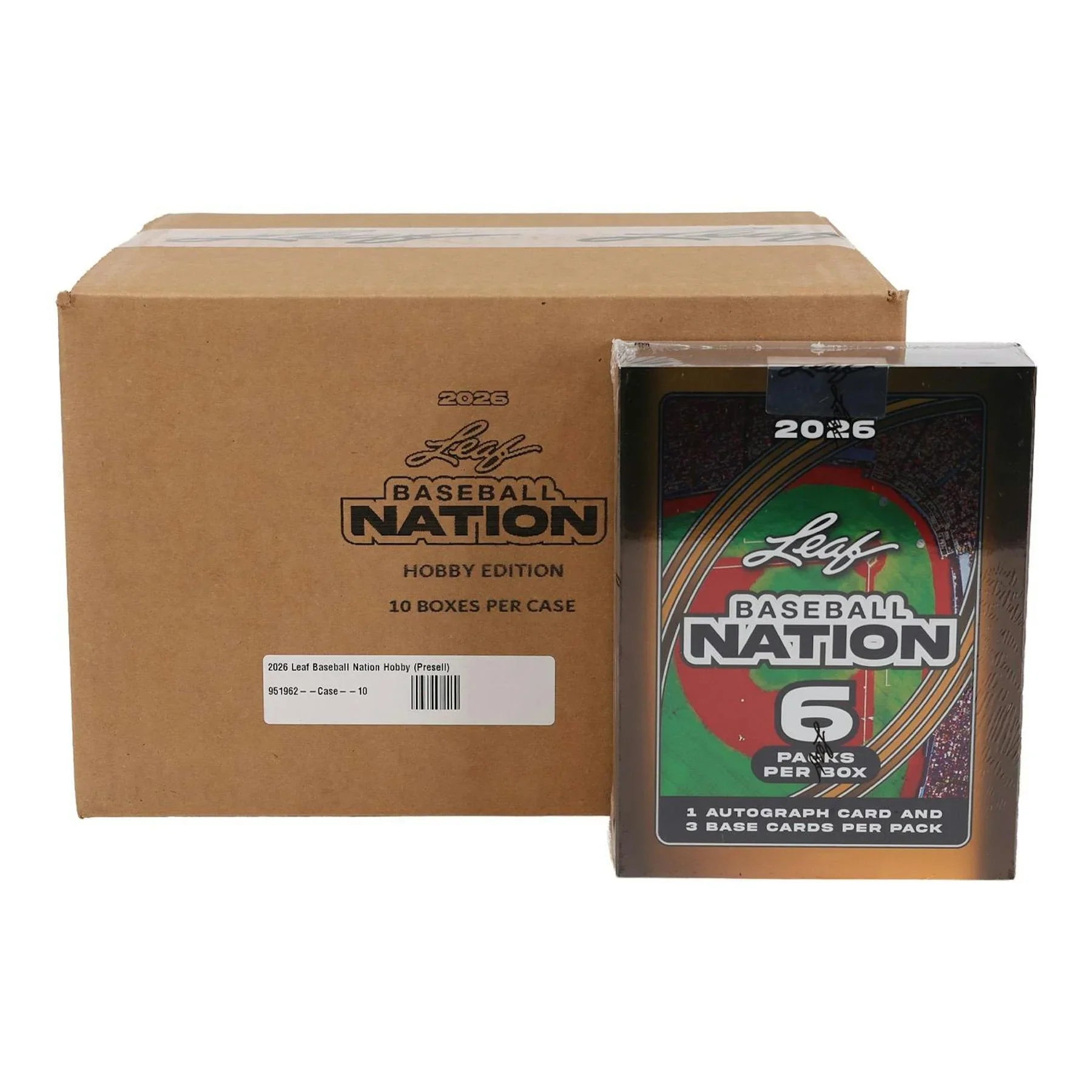 2026 Leaf Baseball Nation Hobby 10 Box Case (Ships Sealed Only) - D2