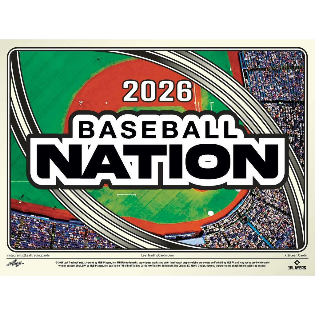 2026 Leaf Baseball Nation Hobby 10 Box Case (Ships Sealed Only) - D2