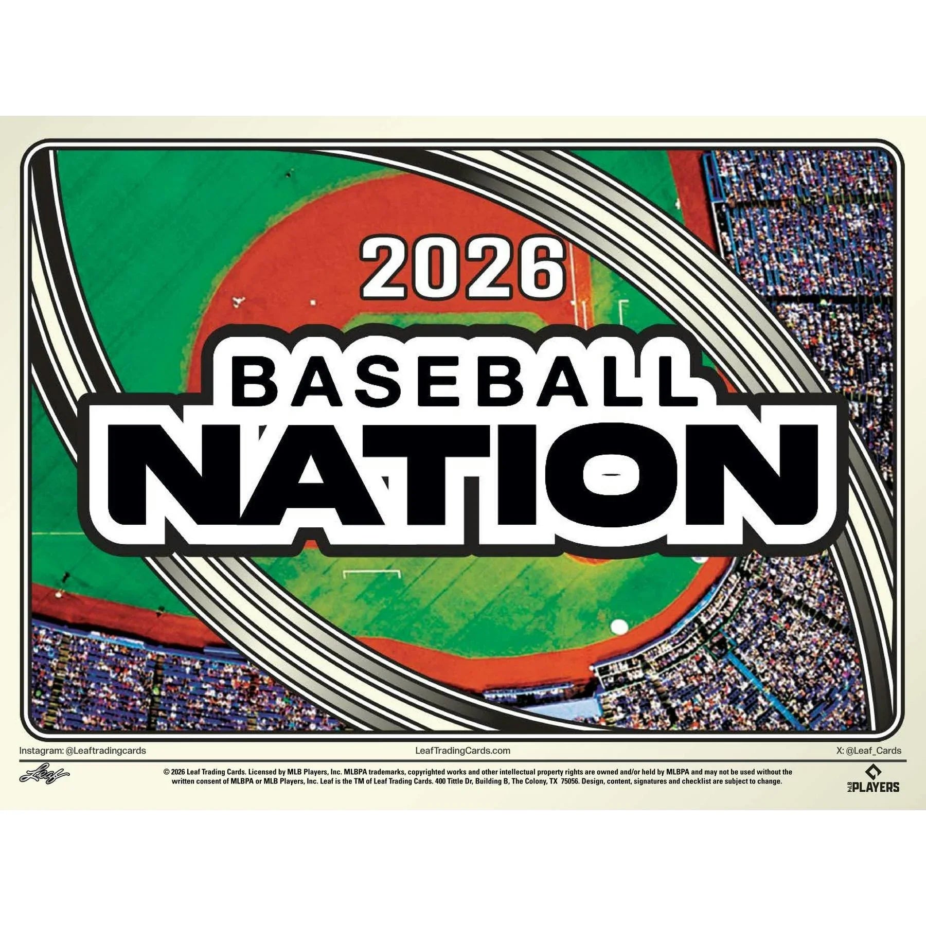2026 Leaf Baseball Nation Hobby Jumbo 8 Box Case (Ships Sealed Only) - D1