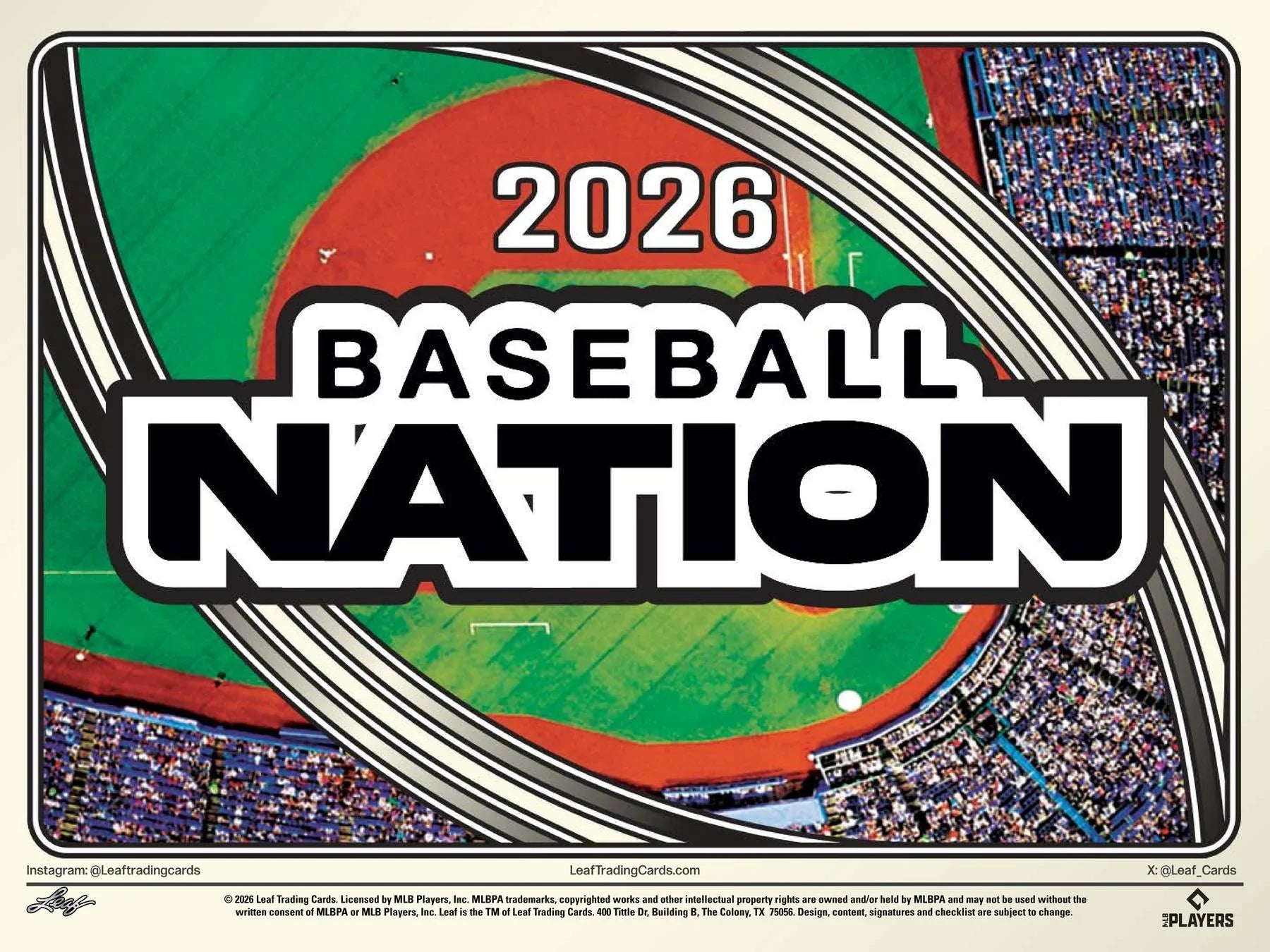 2026 Leaf Baseball Nation Hobby Jumbo 8 Box Case (Ships Sealed Only) - D1