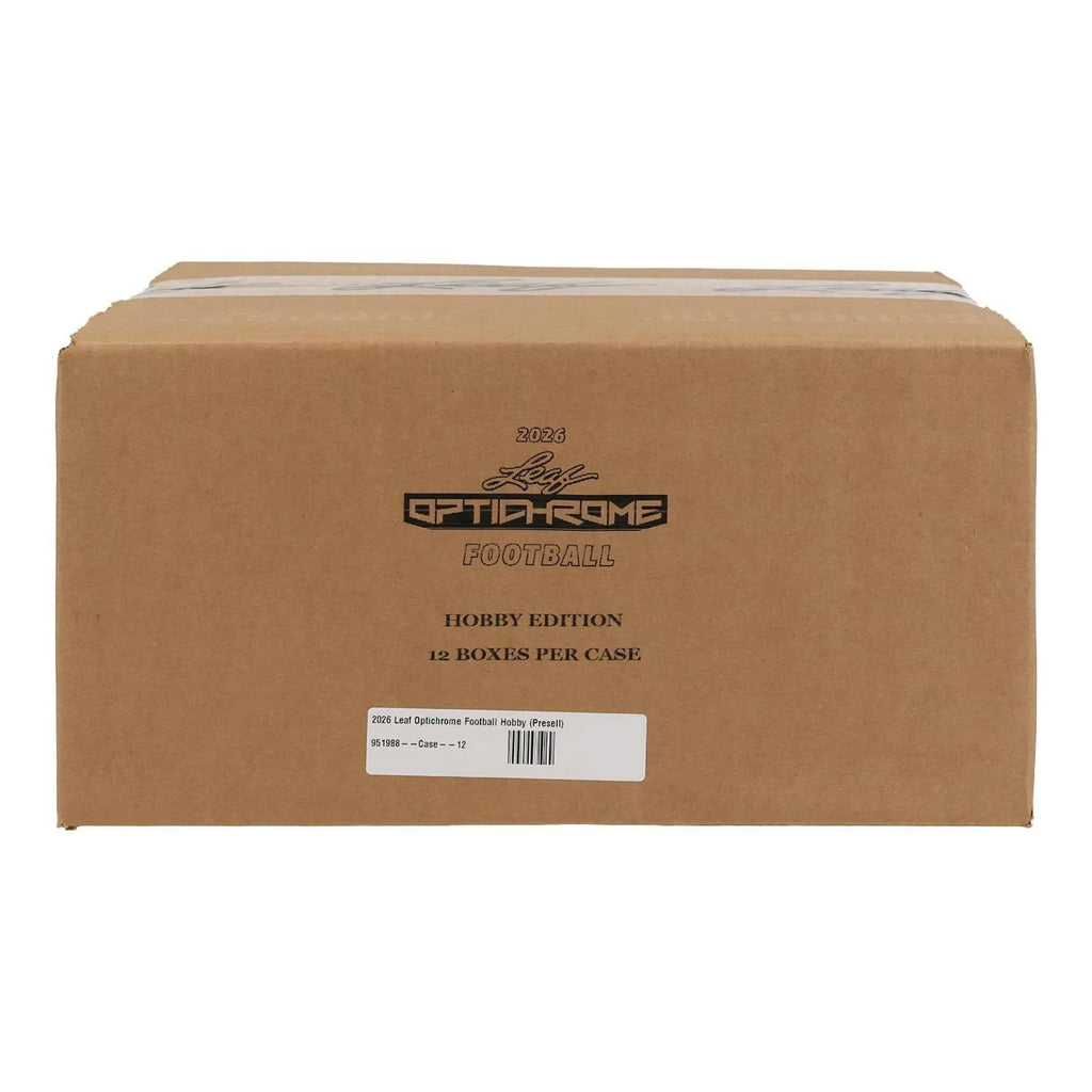 2026 Leaf Optichrome Football Hobby 12 Box Case (Ships Sealed Only) - D2