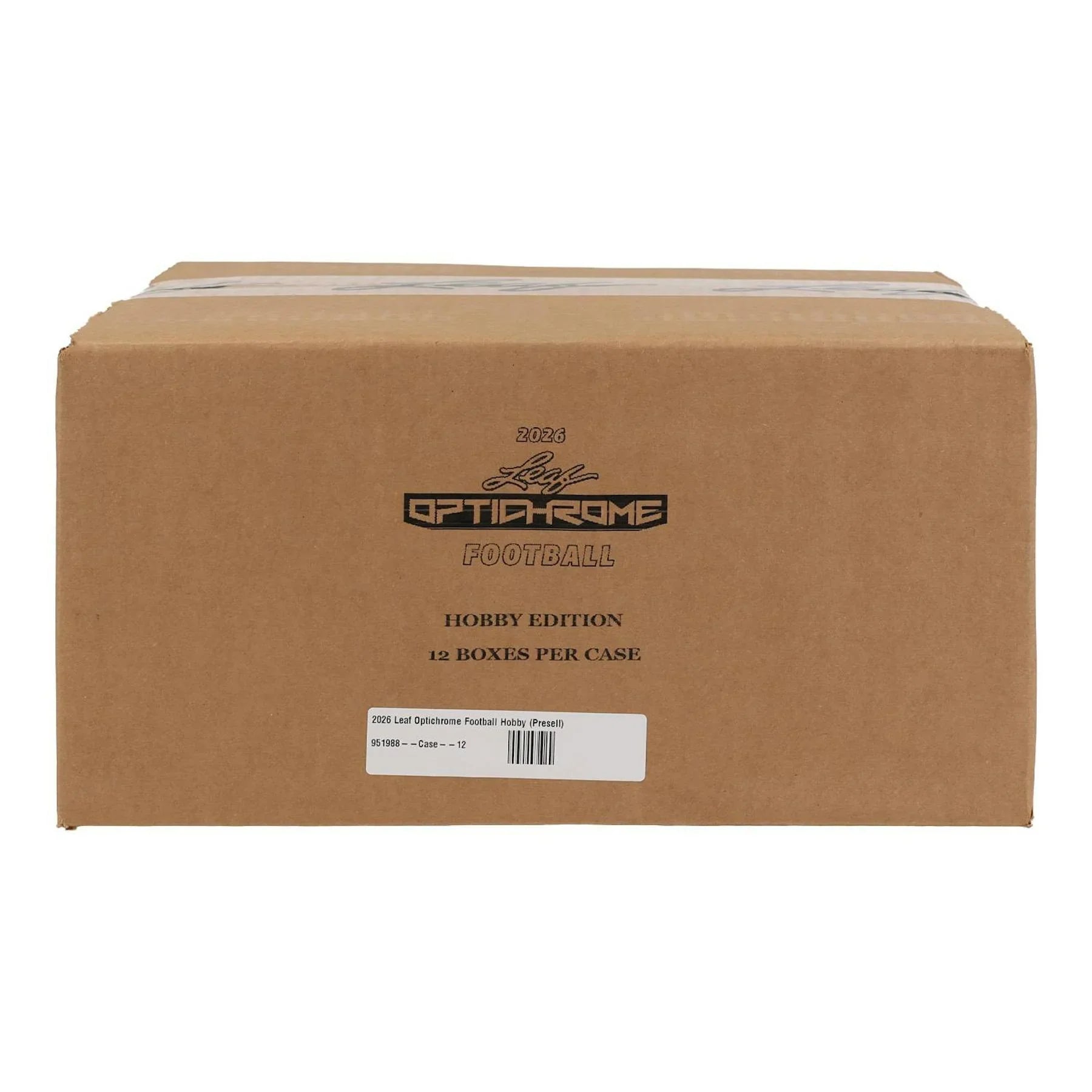 2026 Leaf Optichrome Football Hobby 12 Box Case (Ships Sealed Only) - D2