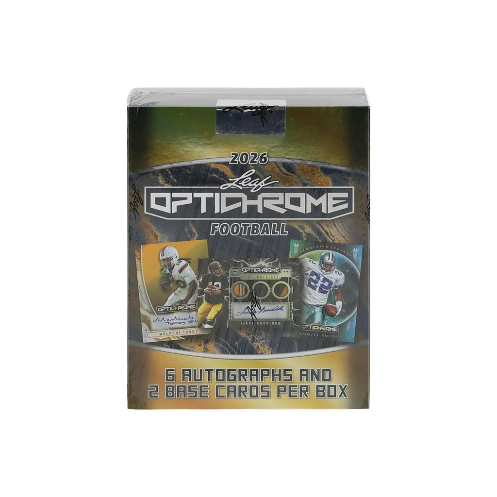 2026 Leaf Optichrome Football Hobby 12 Box Case (Ships Sealed Only) - D2