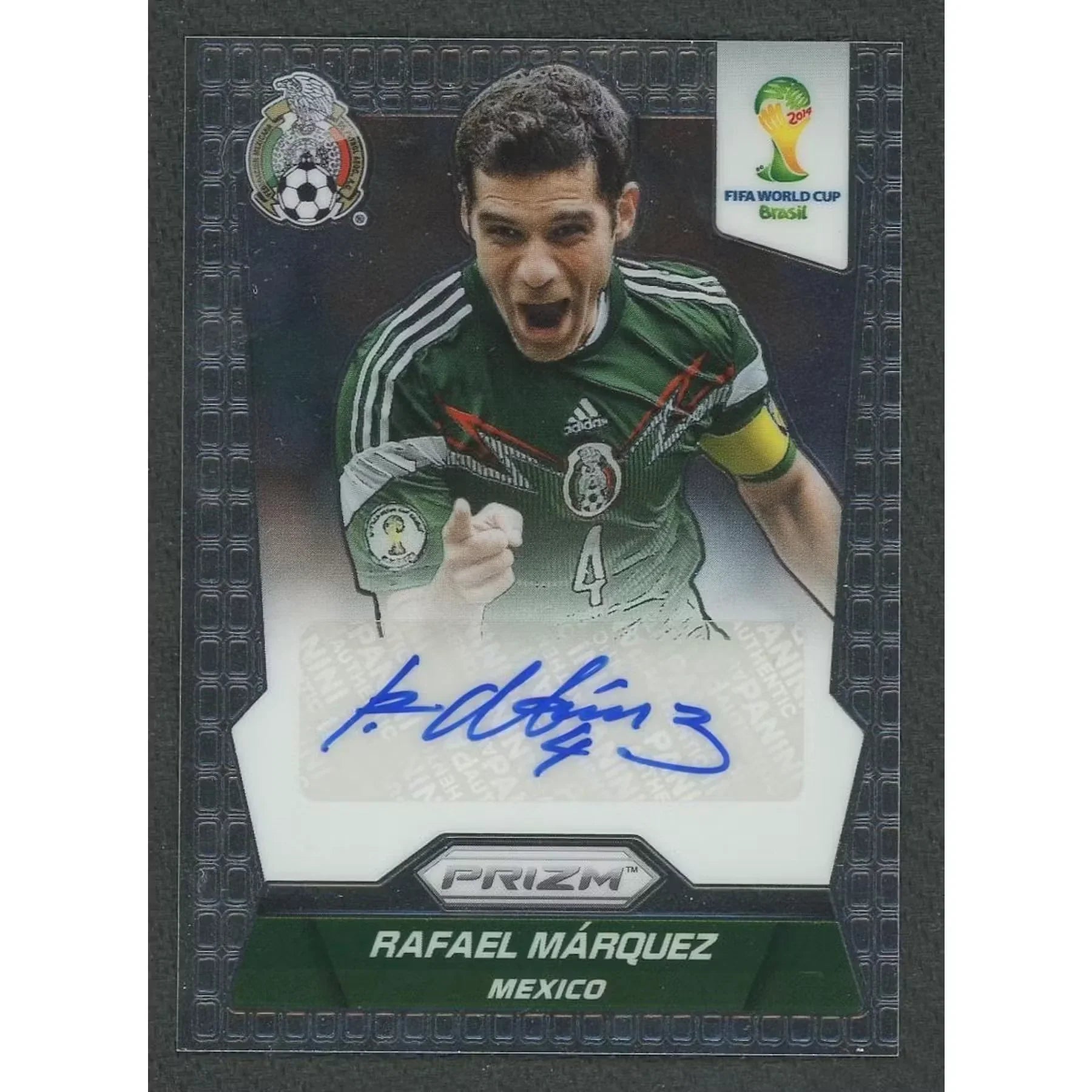 Rafael Marquez Signed 2014 Panini Prizm World Cup Card