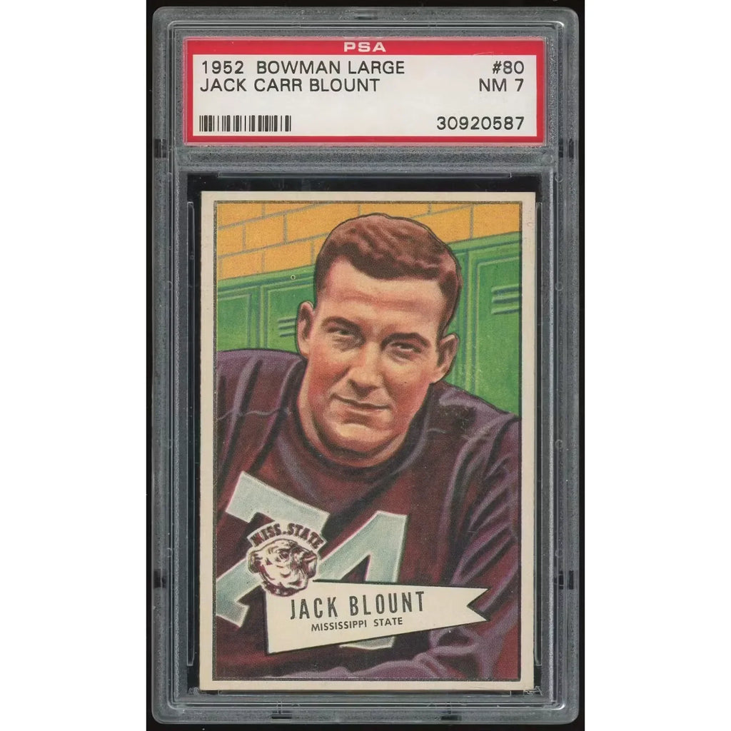 1952 Bowman Large #80 Jack Carr Blount | PSA 7