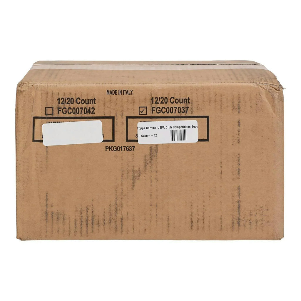 Topps Chrome UEFA Club 2025 26 Competitions Soccer First Day Issue Hobby 12 Box Case (Ships Sealed Only)