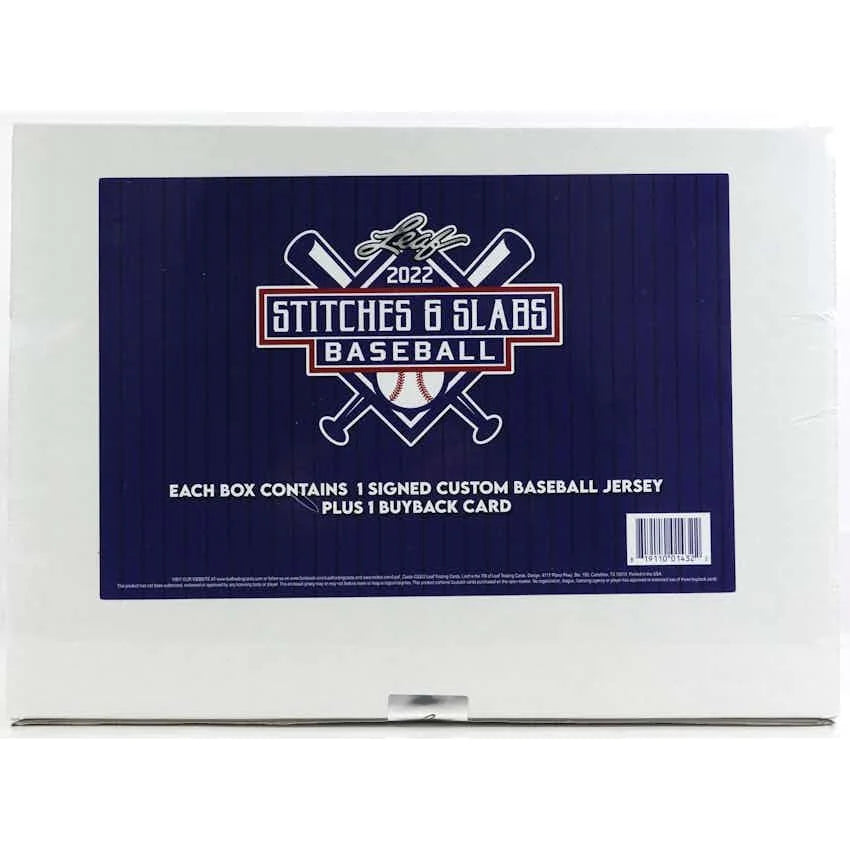 2022 Leaf Stitches and Slabs Baseball Hobby Box (Ships Sealed Only)