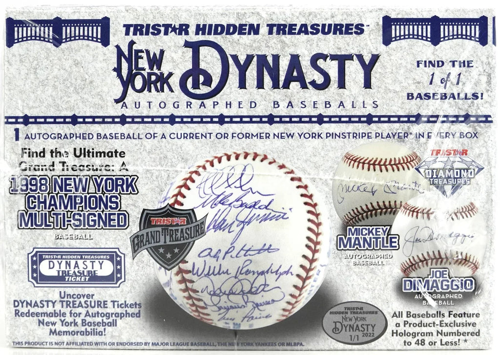 2022 TriStar New York Dynasty Baseball Hobby Box (Ships Sealed Only)