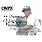 2020 Onyx Vintage Premium Baseball Hobby Box Sealed (Ships Sealed Only)