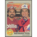 Gary Carter Signed 1983 Fleer #637 Base Stealers Card | JSA Authenticated