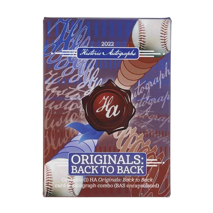 2022 Historic Autographs Originals Back to Back Baseball Hobby Box (Ships Sealed Only)