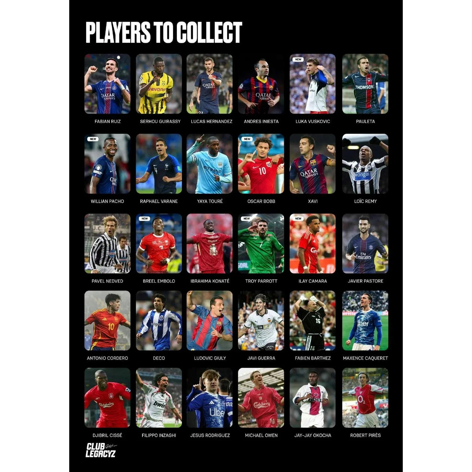 2026 Club Legacyz Icons Soccer Third Edition Hobby Box (Ships Sealed Only)