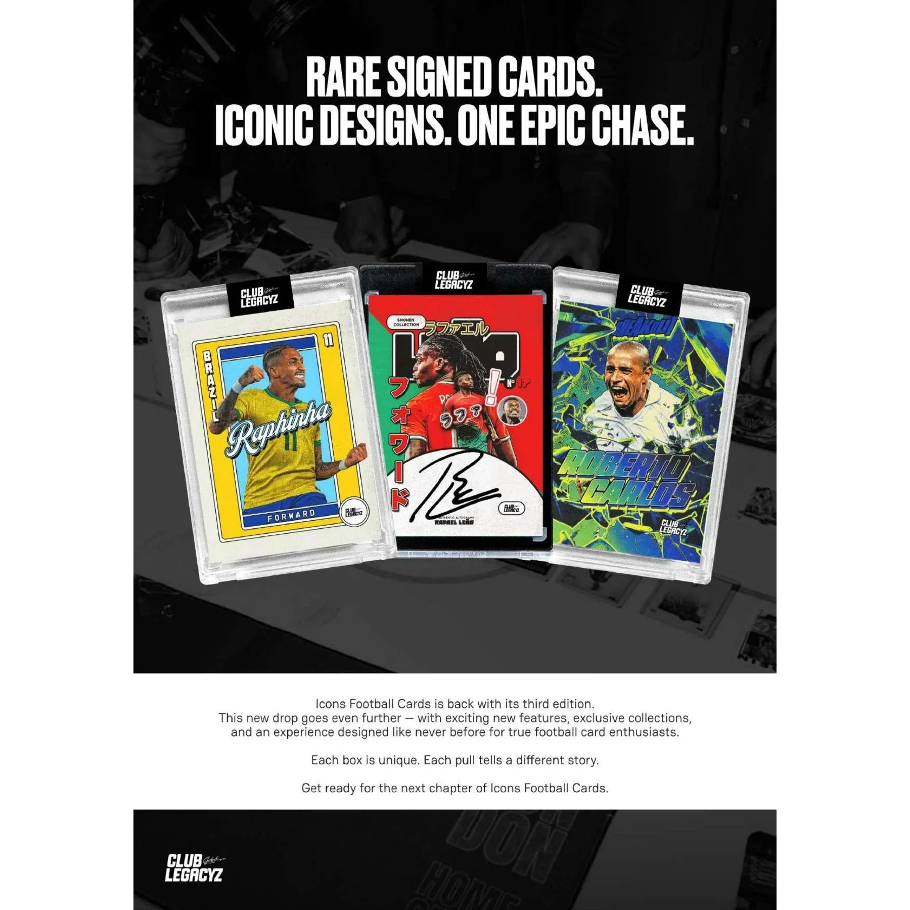 2026 Club Legacyz Icons Soccer Third Edition Hobby Box (Ships Sealed Only)