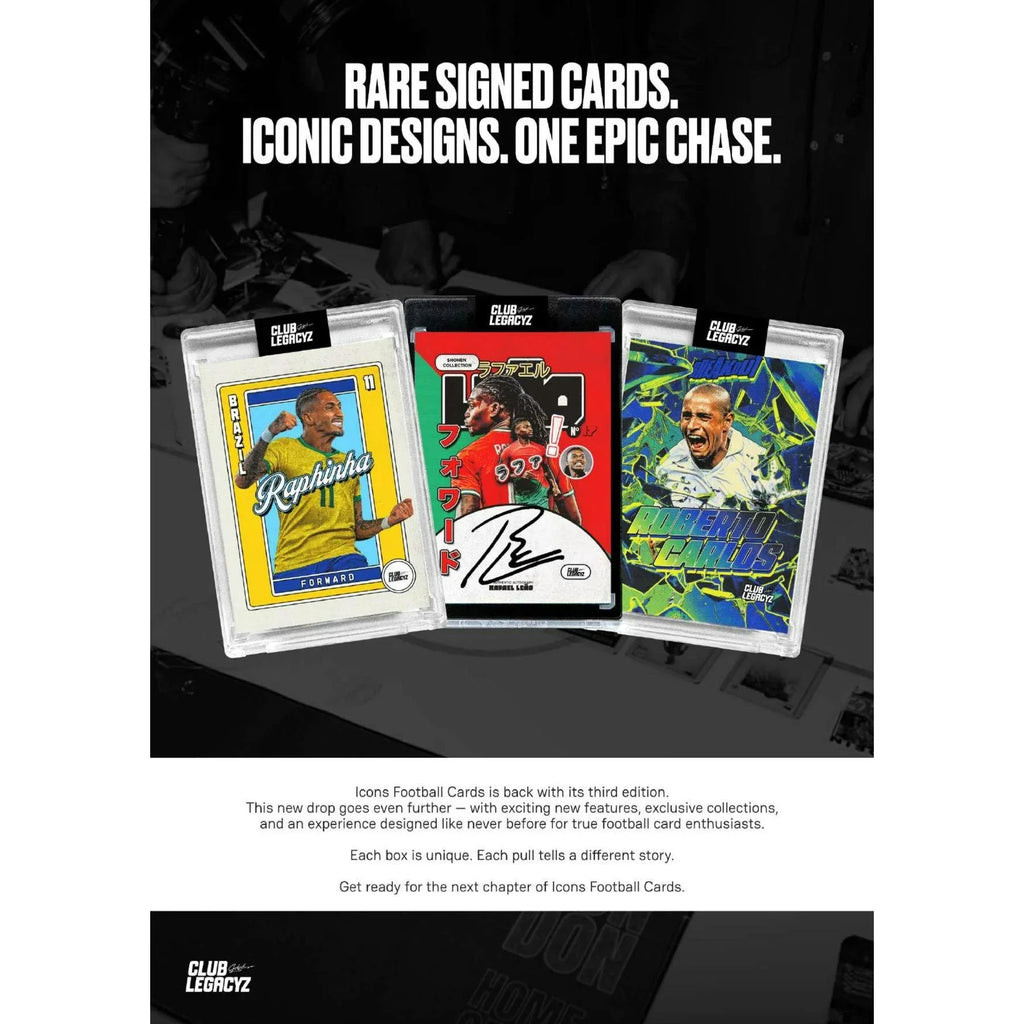 2026 Club Legacyz Icons Soccer Third Edition Hobby 10 Box Case (Ships Sealed Only) - D1