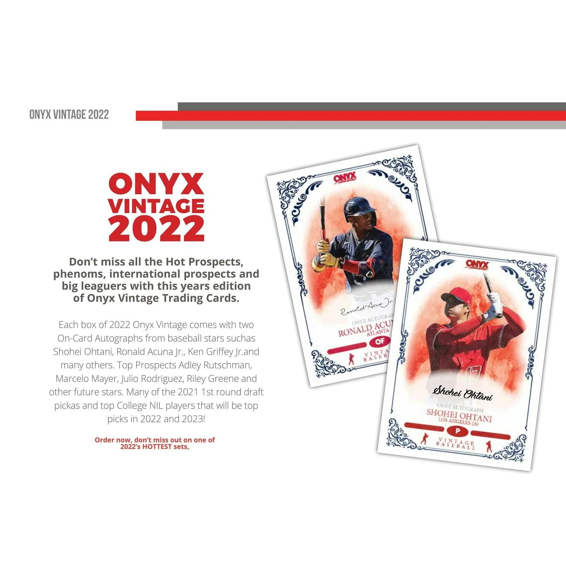 2022 Onyx Vintage Baseball Hobby Box (Ships Sealed Only)