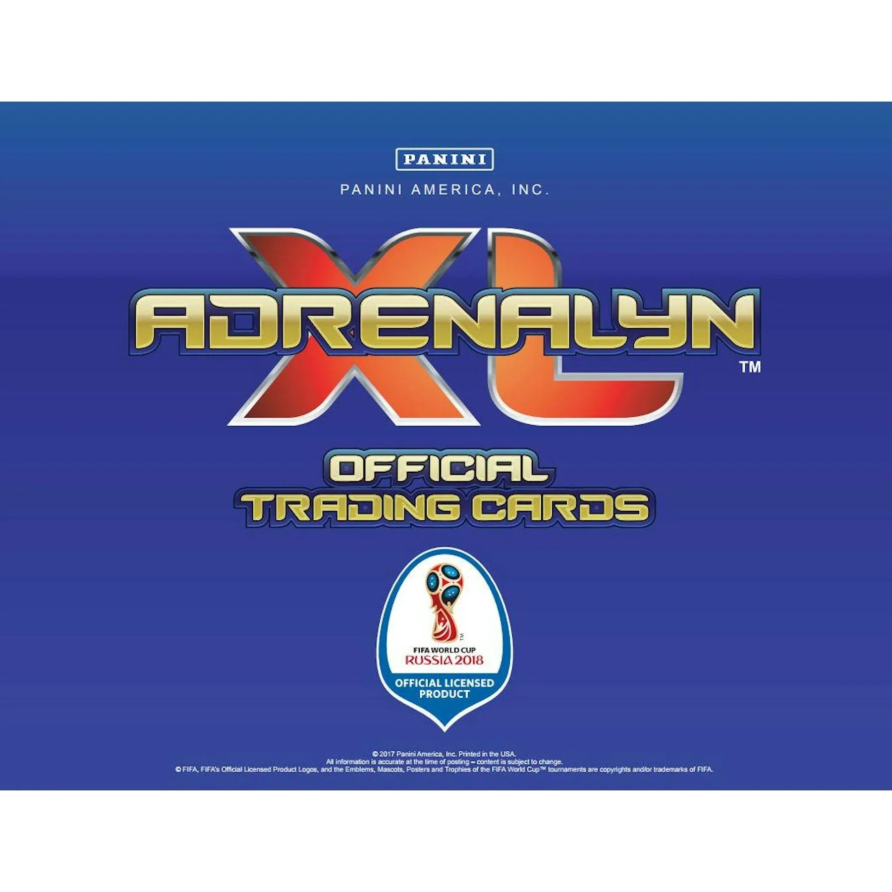 2018 Panini FIFA World Cup Adrenalyn XL Box (Ships Sealed Only)