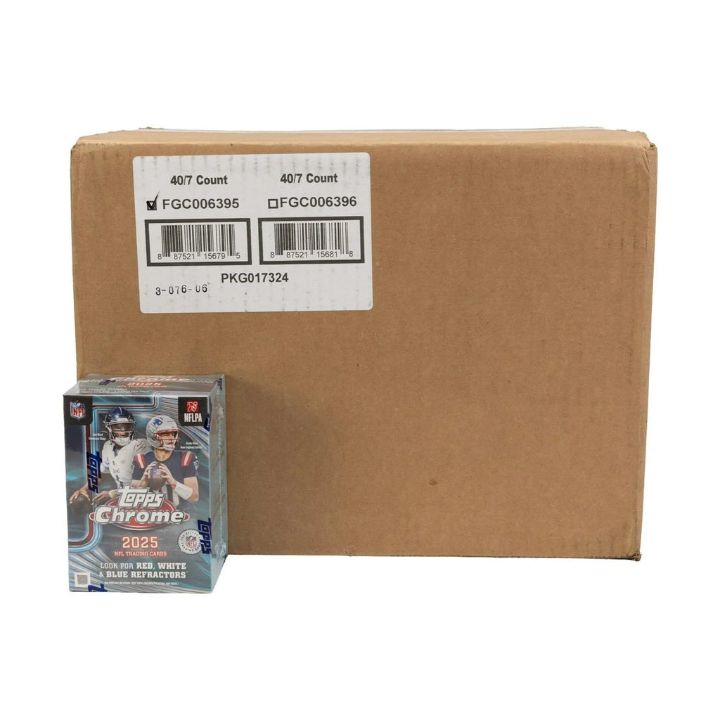 2025 Topps Chrome Football Blaster 40 Box Case (Ships Sealed Only) - D