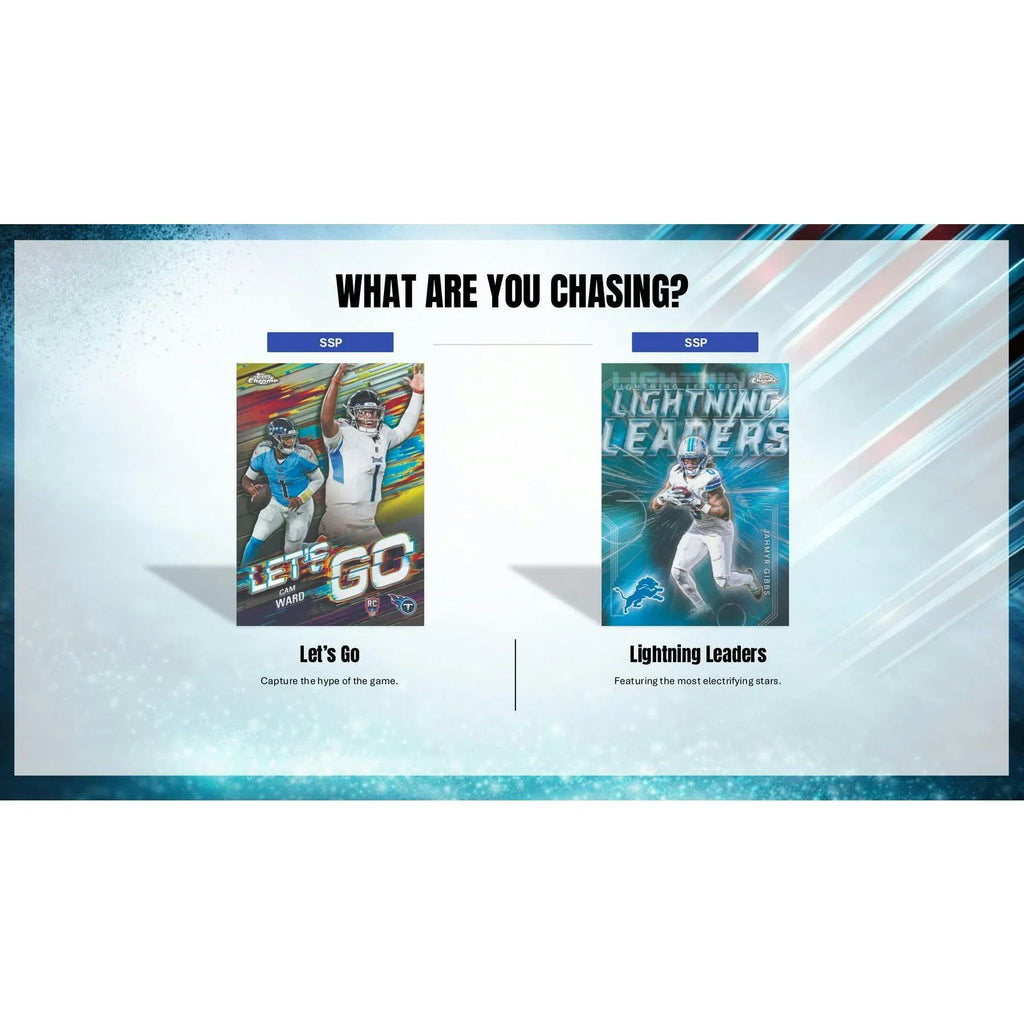 2025 Topps Chrome Football Hobby 12 Box Case (Ships Sealed Only) - D2