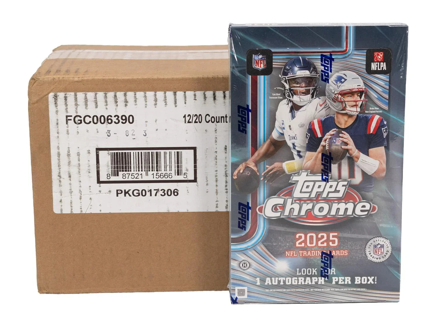 2025 Topps Chrome Football Hobby 12 Box Case (Ships Sealed Only) - D2
