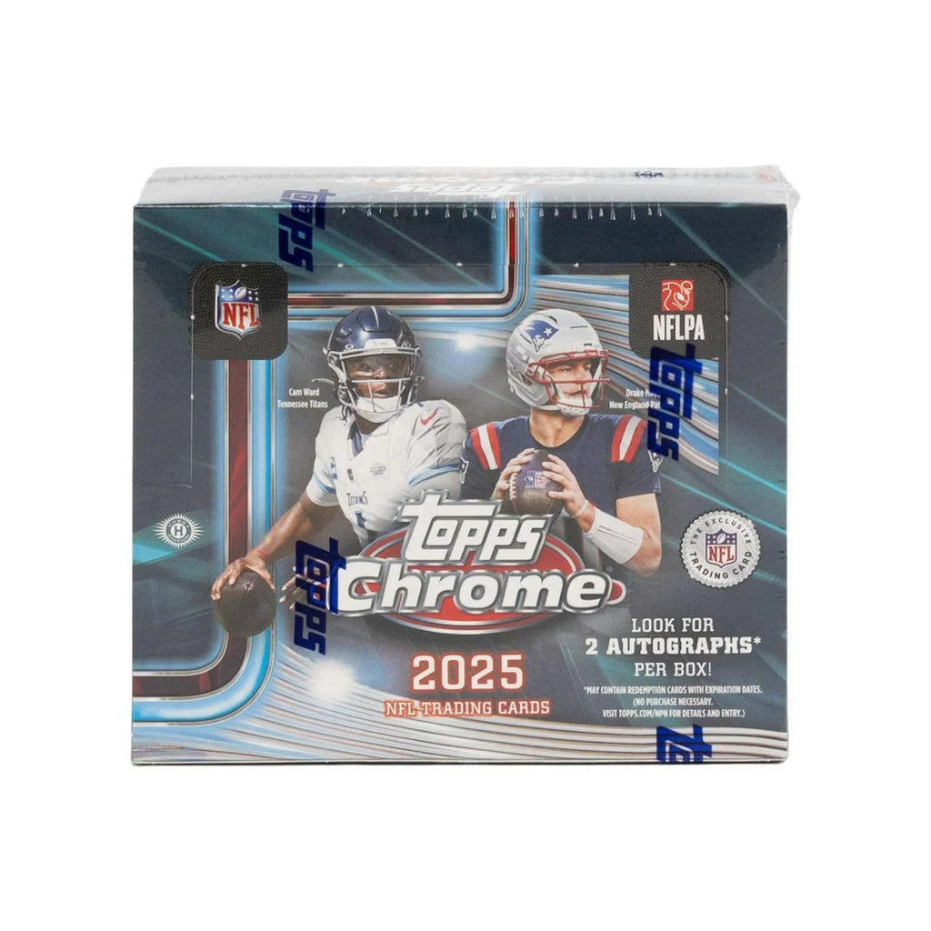 2025 Topps Chrome Football Hobby Jumbo 8 Box Case (Ships Sealed Only)