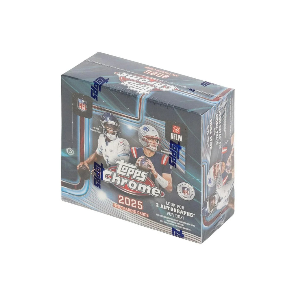 2025 Topps Chrome Football Hobby Jumbo 8 Box Case (Ships Sealed Only)