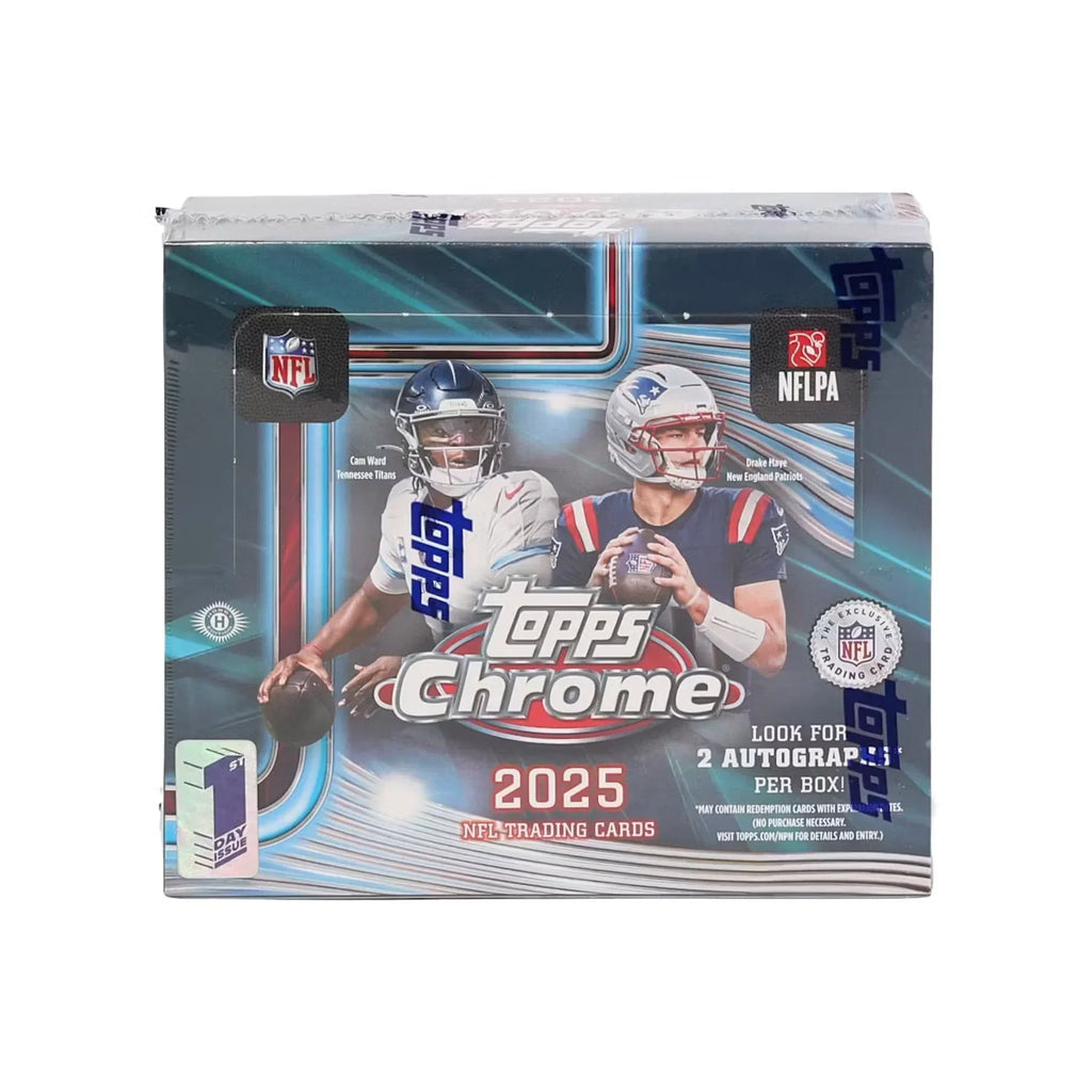 2025 Topps Chrome Football First Day Issue Hobby 8-Box Case (Ships Sealed Only)