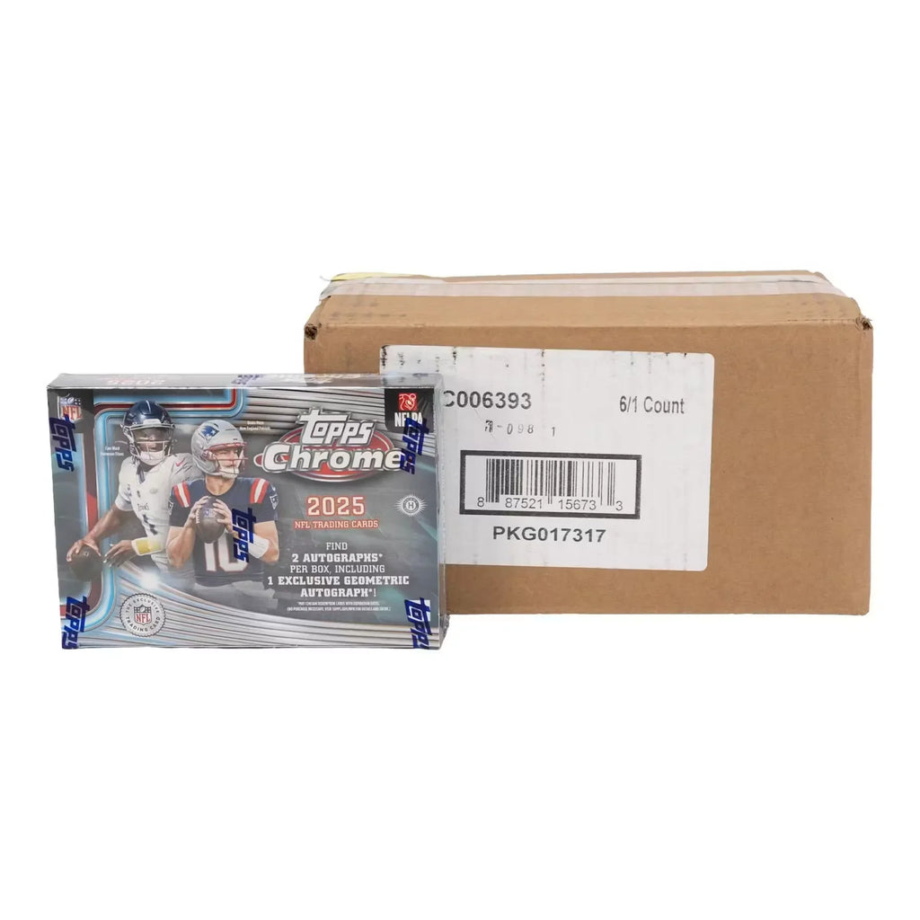 2025 Topps Chrome Football Delight 6 Box Case (Ships Sealed Only)