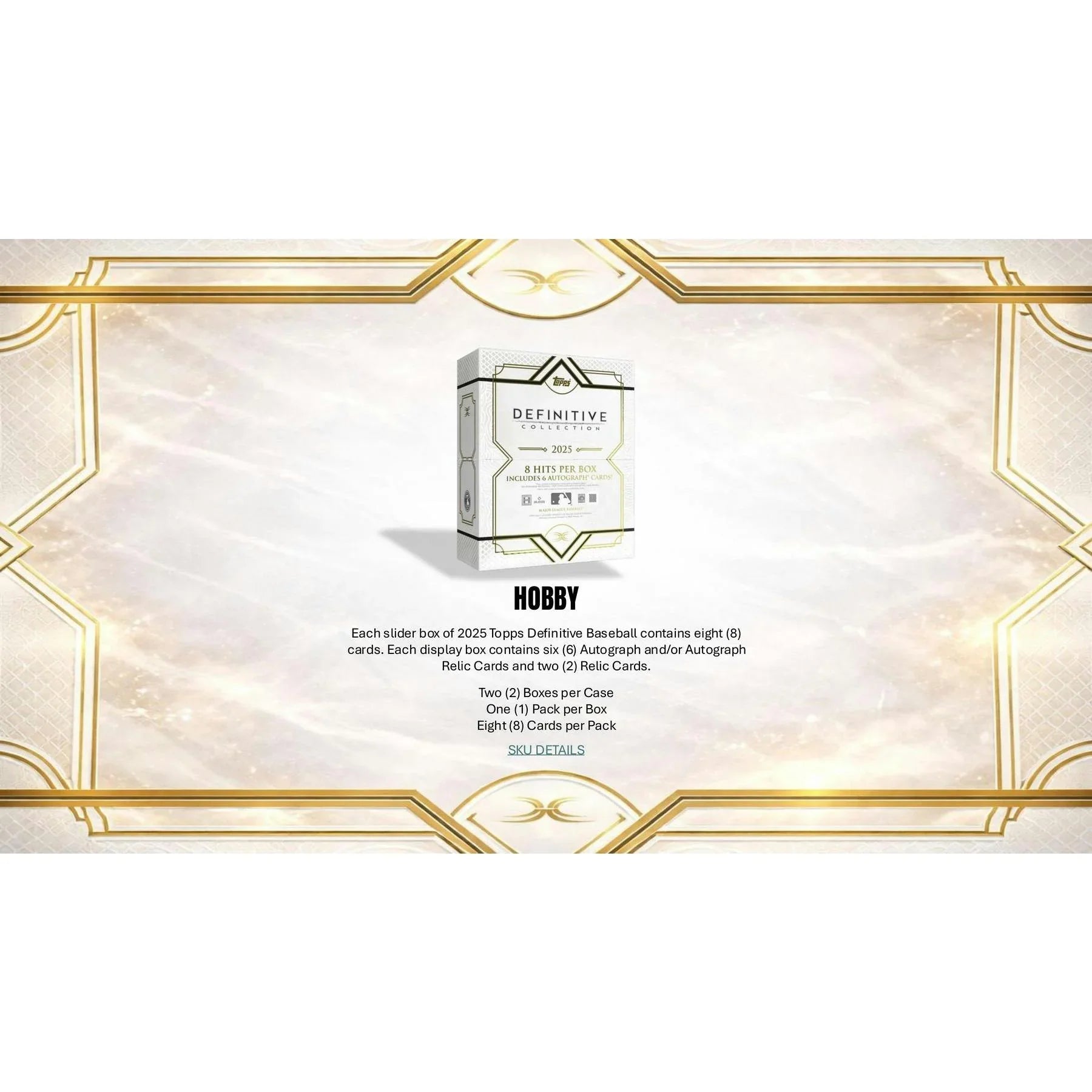 2025 Topps Definitive Collection Baseball Hobby Box Premium Release (Ships Sealed Only)