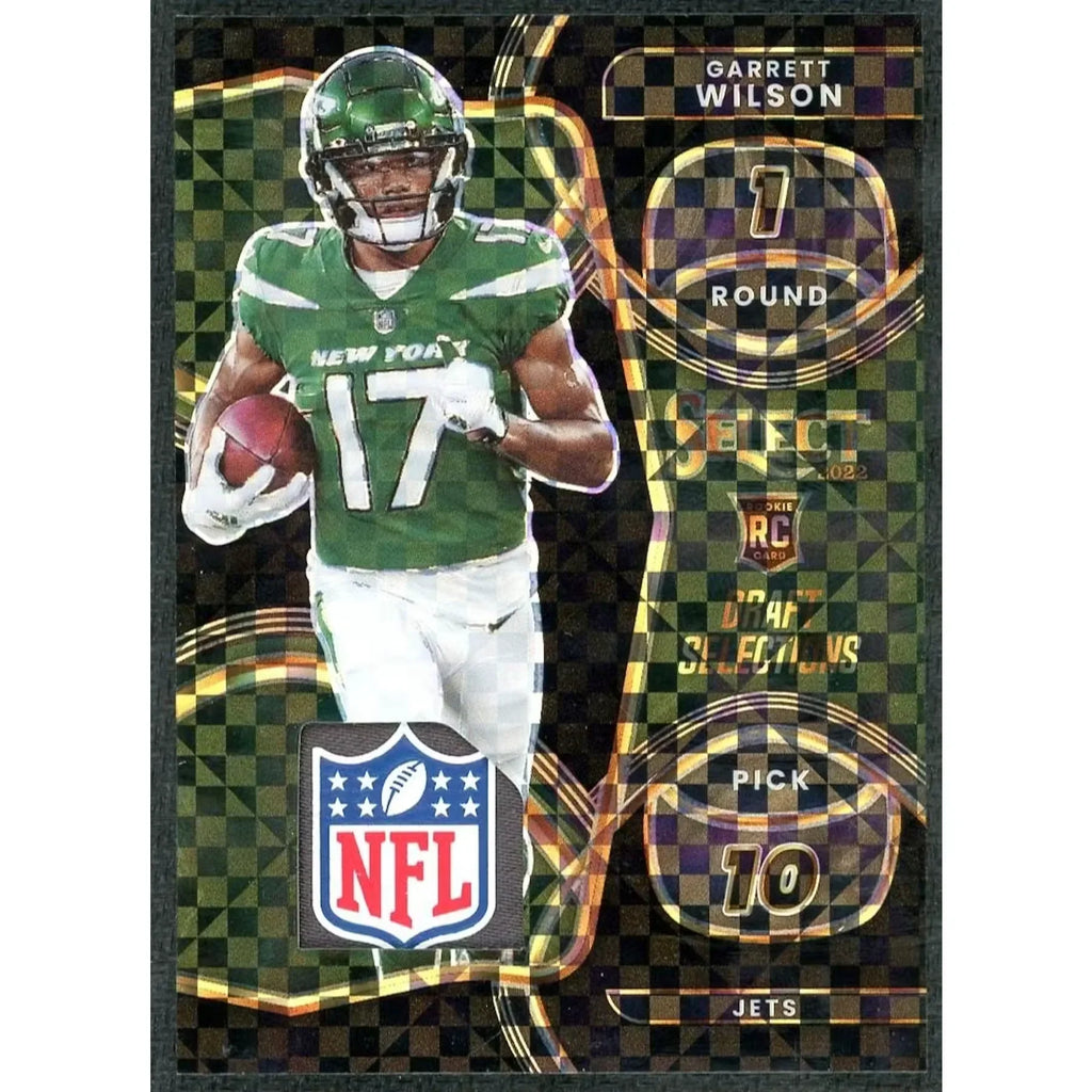Garrett Wilson Signed 2022 Panini Select Draft Selections Rookie Patch | 1/1