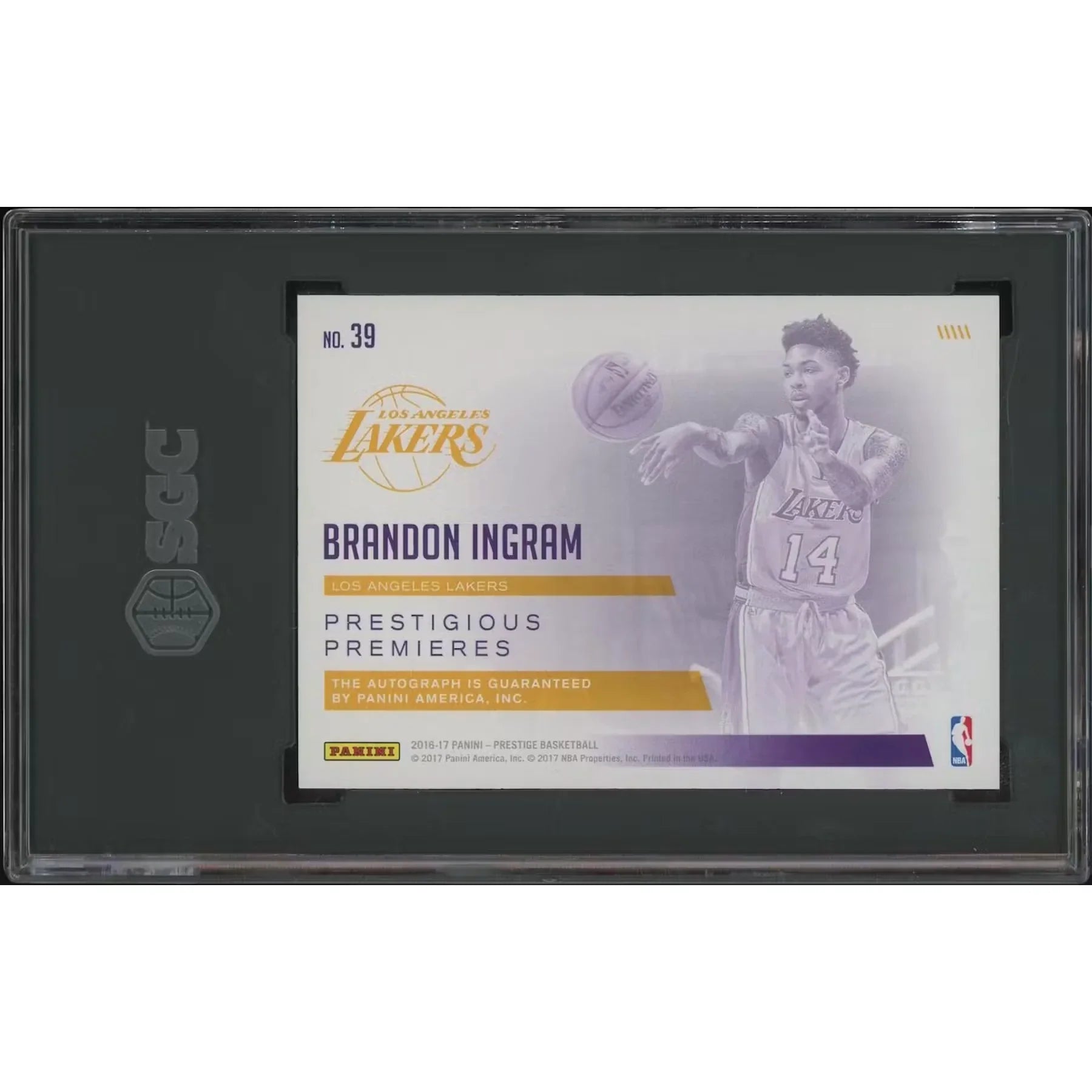Brandon Ingram 2016-17 Panini Prestige Prestigious Premieres Rookie Auto | SGC 9.5 #39
