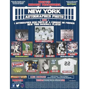 2021 Tristar Hidden Treasures Autographed New York Baseball 8x10 Photo Edition Box (Ships Sealed Only)
