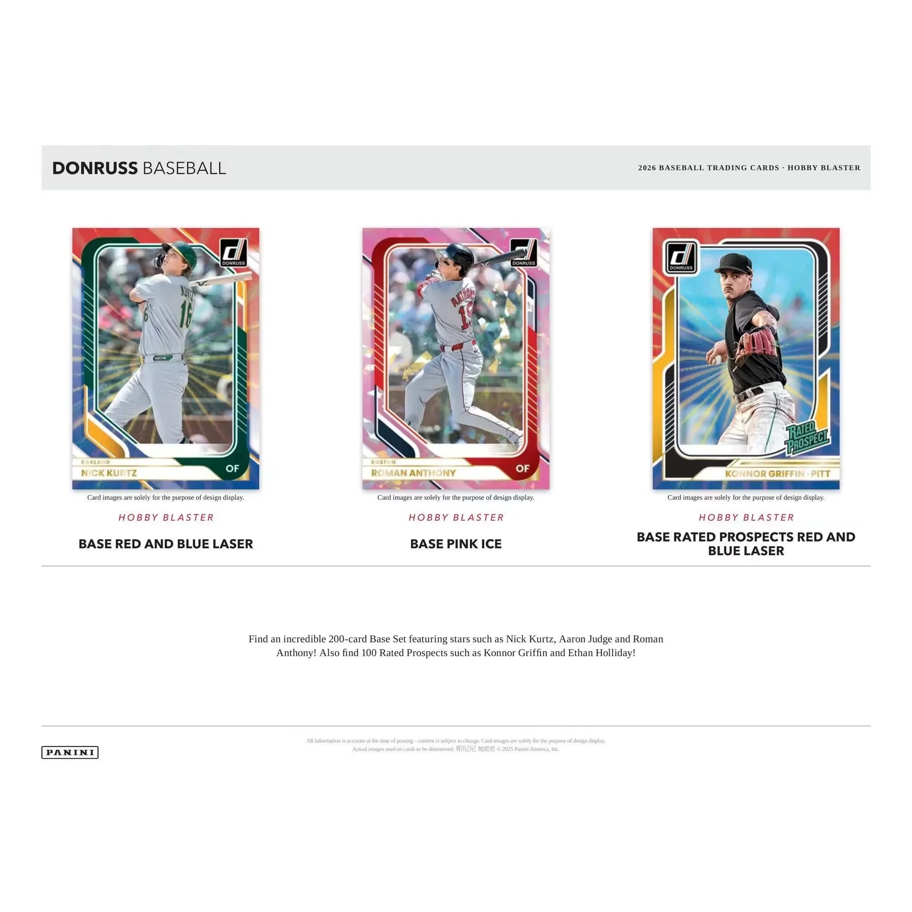 2026 Panini Donruss Baseball Hobby Blaster 20-Box Case | Presell (Ships Sealed Only)