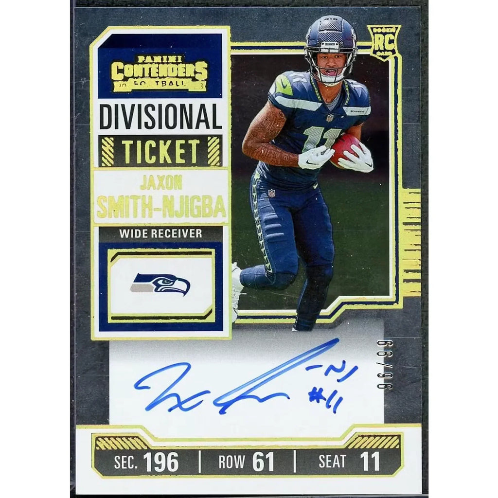 Jaxon Smith-Njigba Signed 2023 Panini Contenders Rookie Card |/99