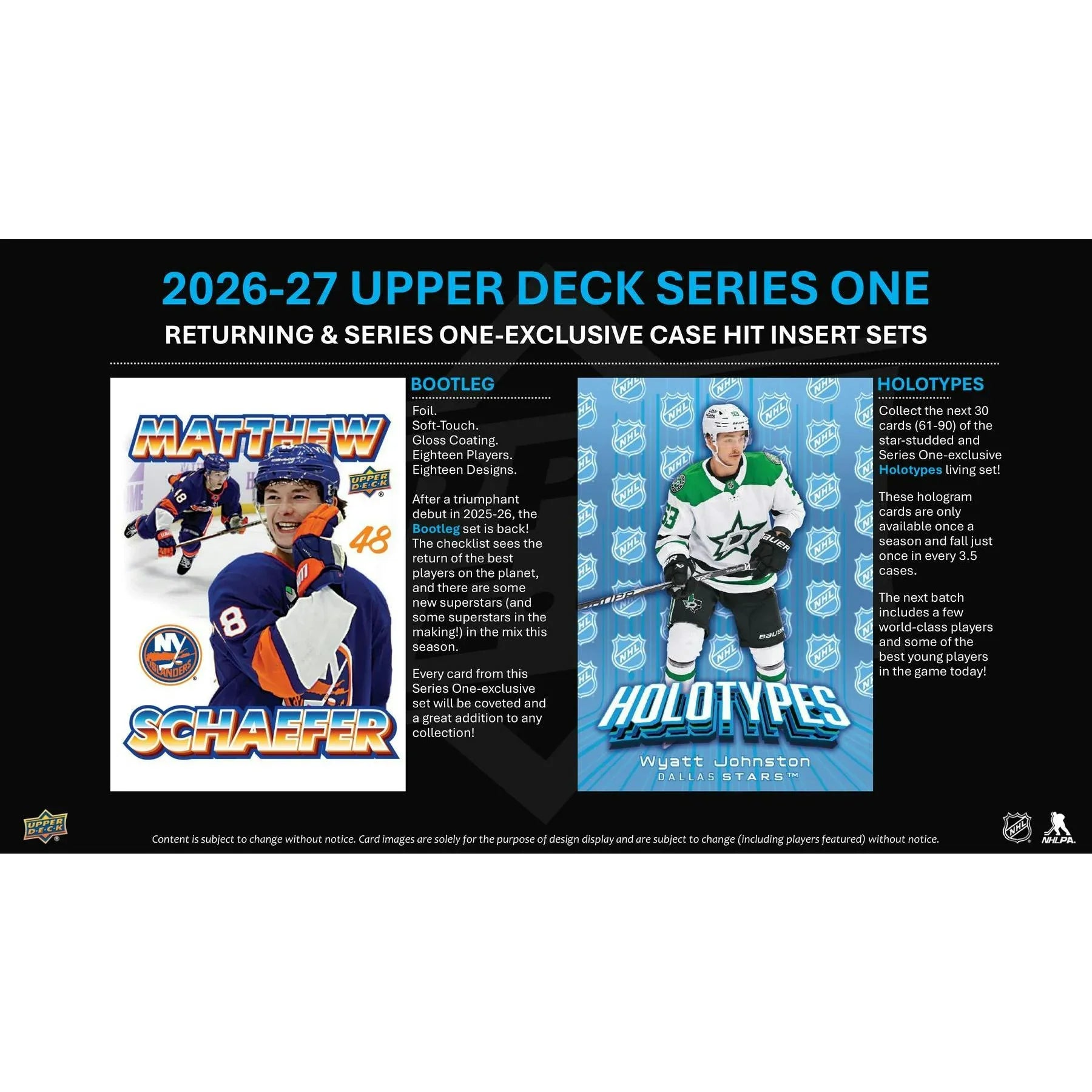 2026 27 Upper Deck Series 1 Hockey Hobby Box Presell Releases Oct 7th 2026 (Ships Sealed Only) - D1