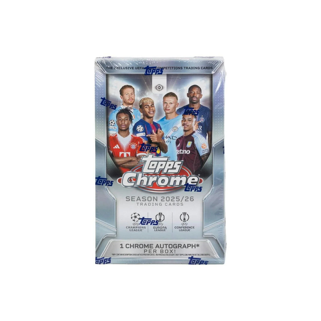 2025-26 Topps Chrome UEFA Club Competitions Soccer Hobby Box (Ships Sealed Only) - D