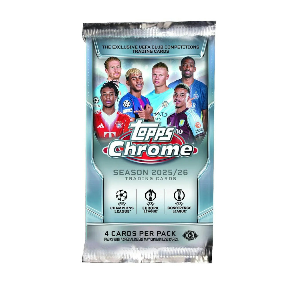 2025-26 Topps Chrome UEFA Club Competitions Soccer Hobby Box (Ships Sealed Only) - D