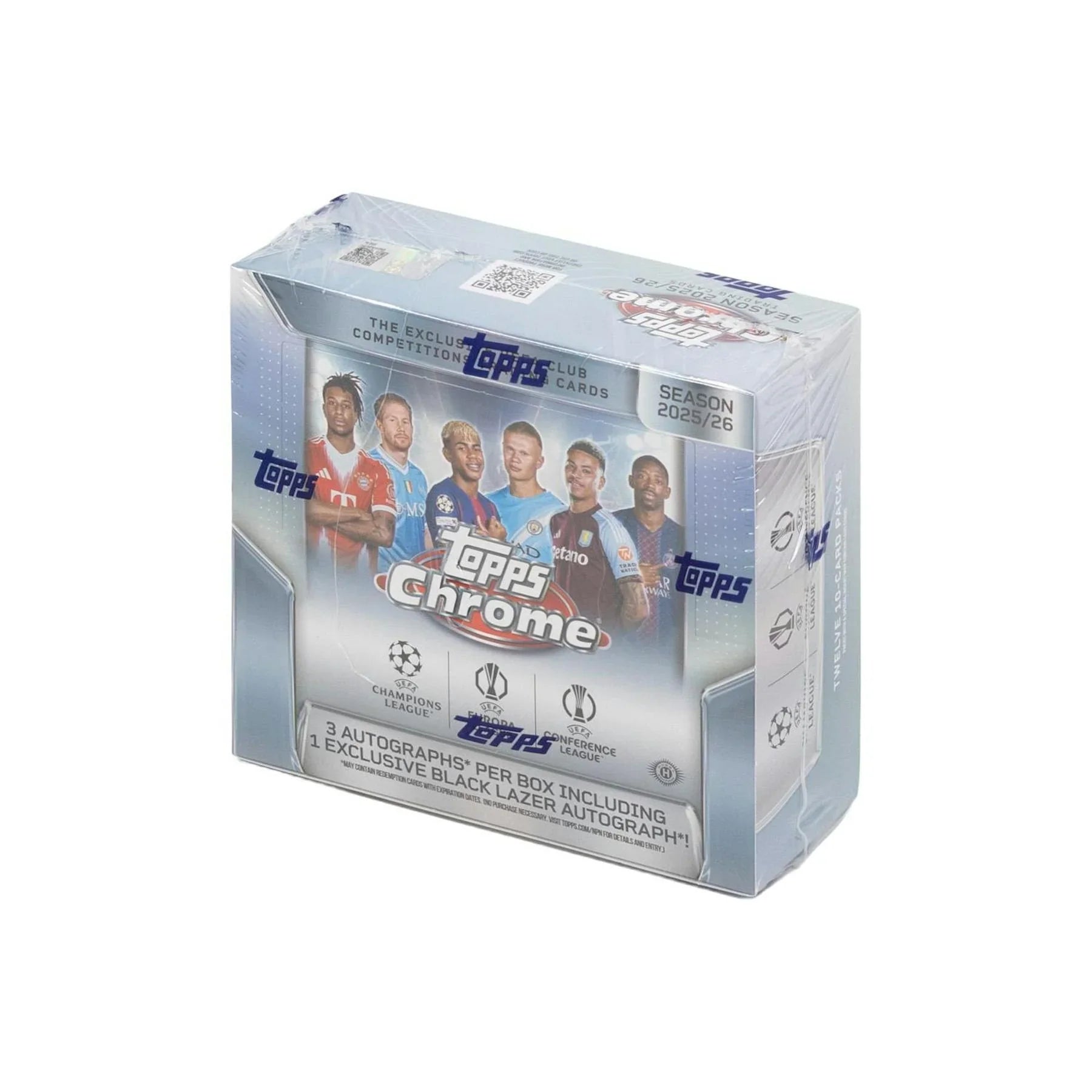 2025 26 Topps Chrome UEFA Club Competitions Soccer Hobby 12 Box Case (Ships Sealed Only) - D2