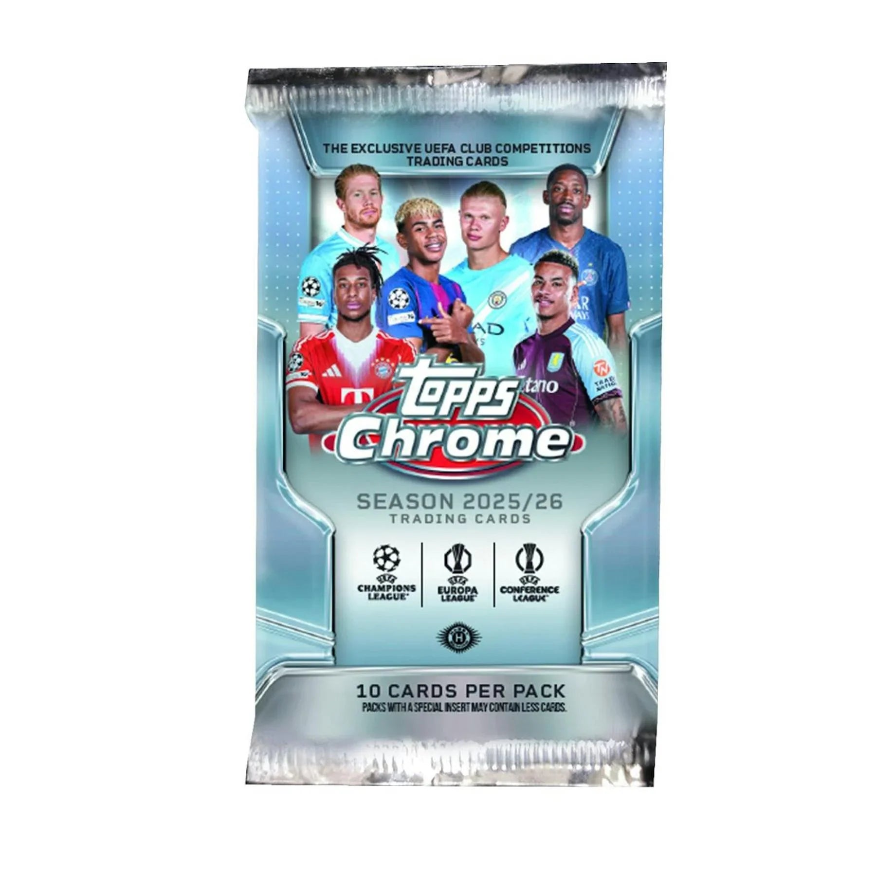 2025 26 Topps Chrome UEFA Club Competitions Soccer Hobby Jumbo 8 Box Case (Ships Sealed Only)