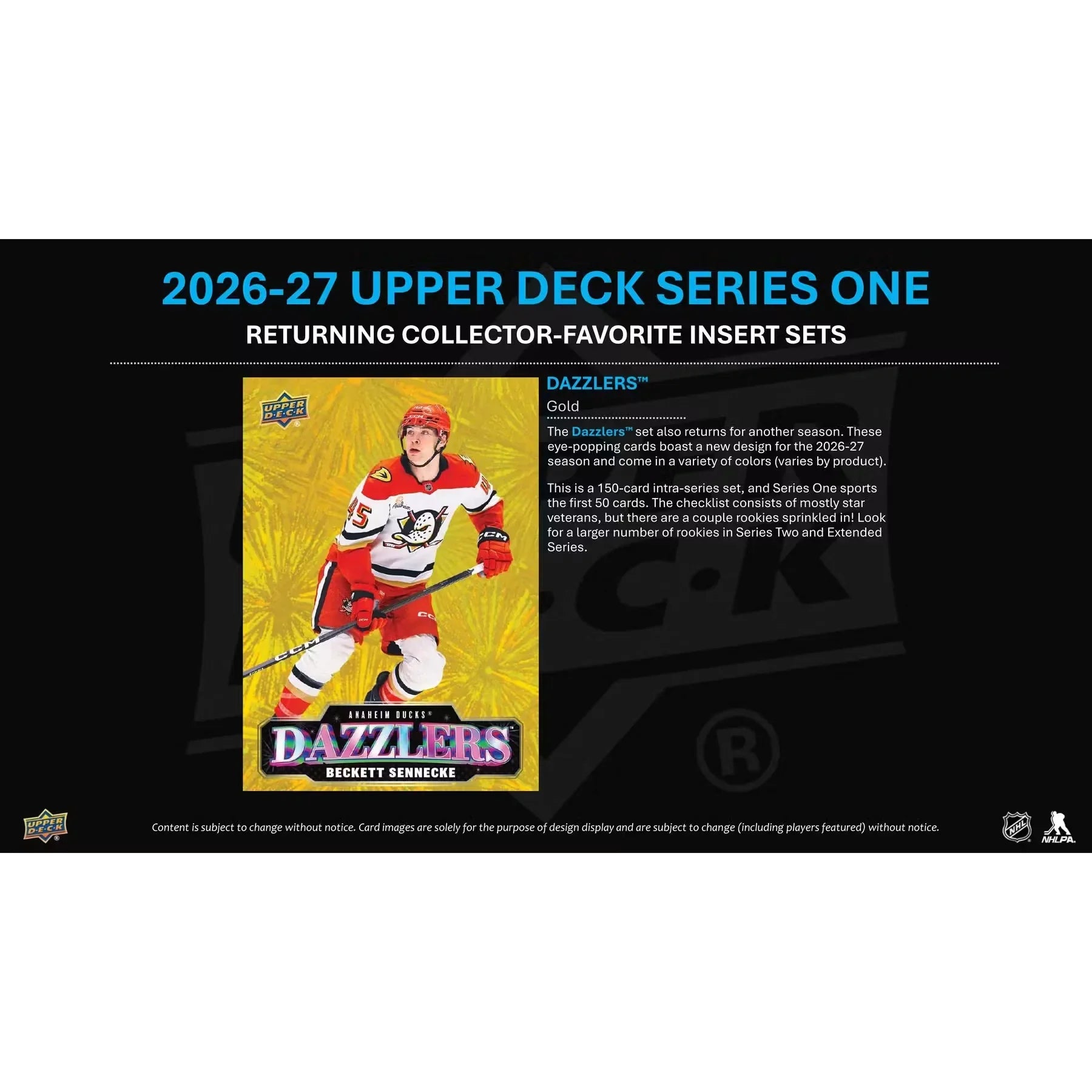 2026-27 Upper Deck Series 1 Hockey Blaster 20-Box Case | Presell (Ships Sealed Only)