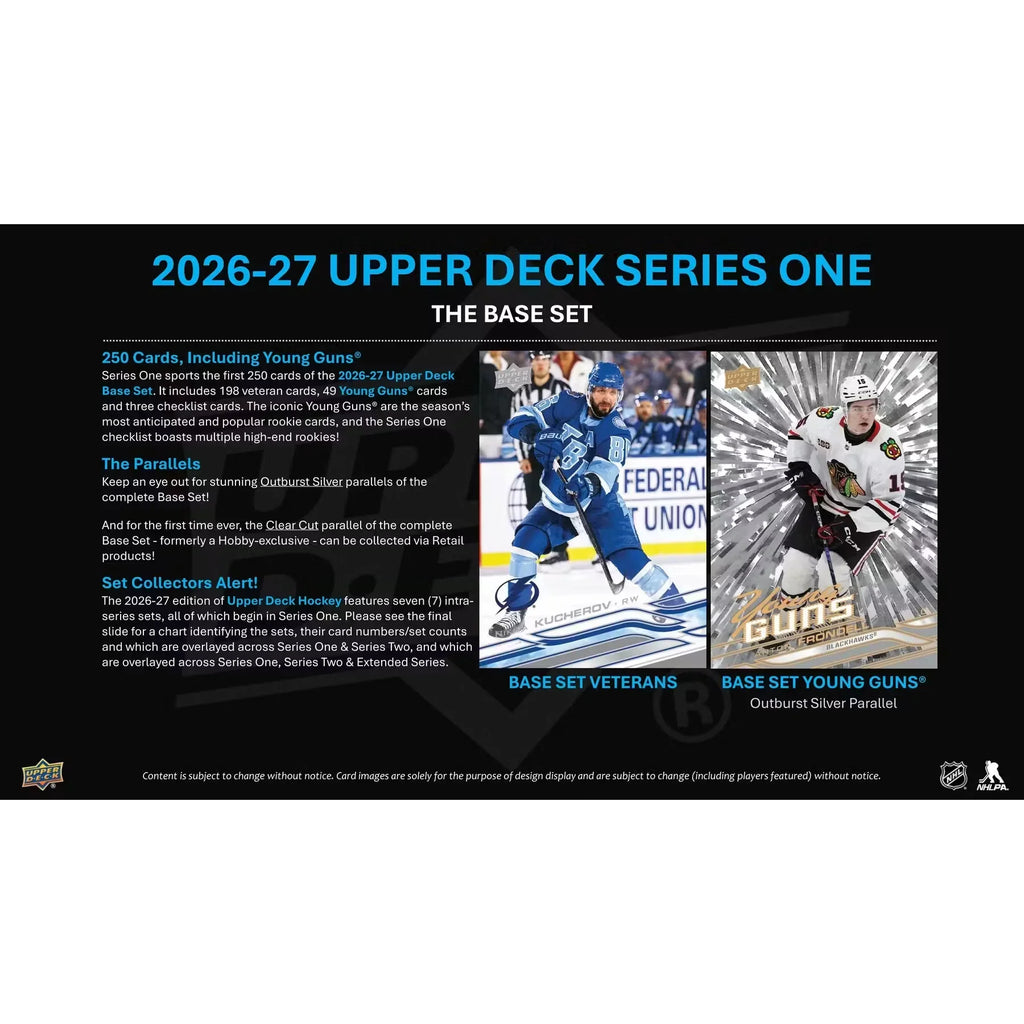 2026-27 Upper Deck Series 1 Hockey Tin | Retail Presell (Ships Sealed Only)