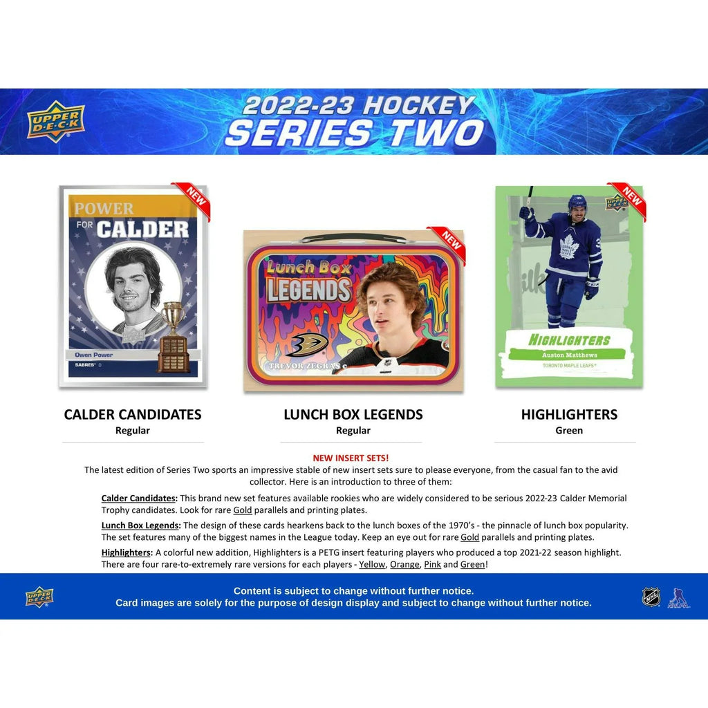 2022 23 Upper Deck Series 2 Hockey Hobby Box (Ships Sealed Only)