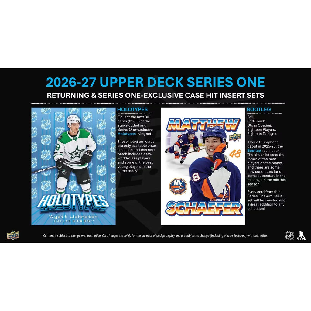 2026-27 Upper Deck Series 1 Hockey Tin Case | 12 Tins Retail (Ships Sealed Only)