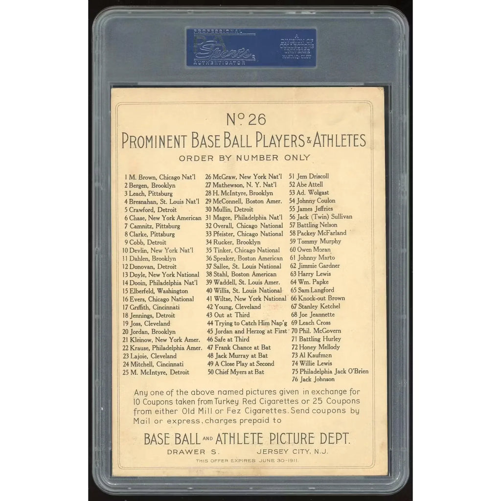 1911 T3 Turkey Red Cabinets #26 John McGraw | PSA 4