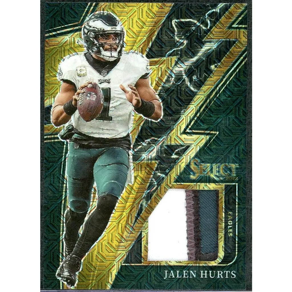Jalen Hurts 2022 Panini Select Sparks Patch Gold |/10