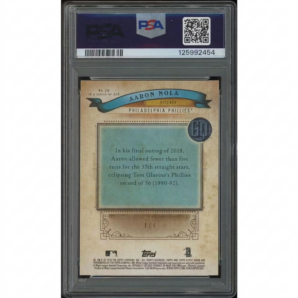 Aaron Nola 2019 Topps Gypsy Queen Chrome Superfractor | PSA 8 1/1