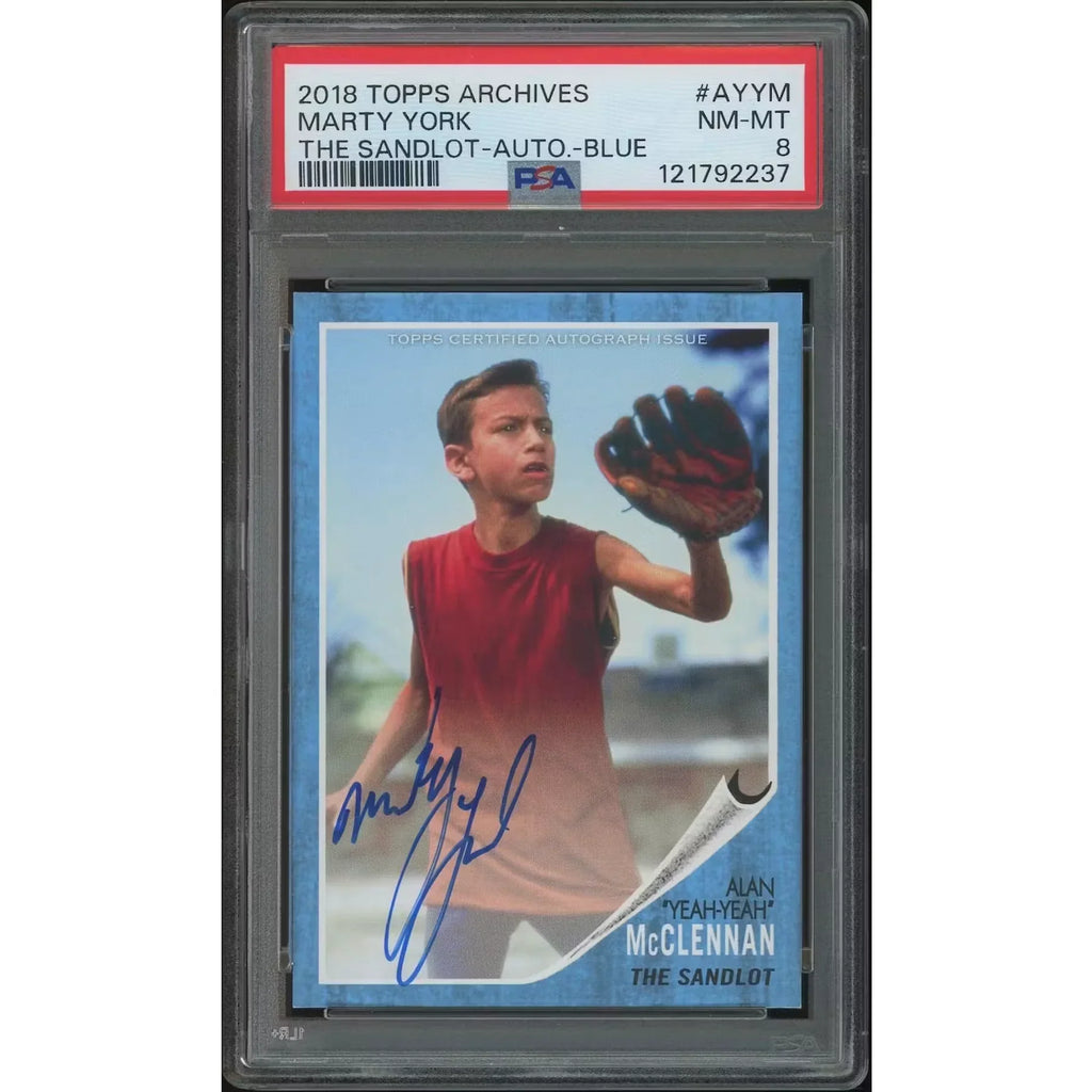 Marty York Signed The Sandlot #18 Card | 2018 Topps Archives PSA 8