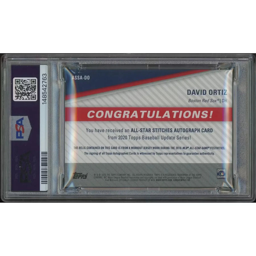 David Ortiz Signed All Star Stitches Jersey Auto | 2020 Topps Update #13/15